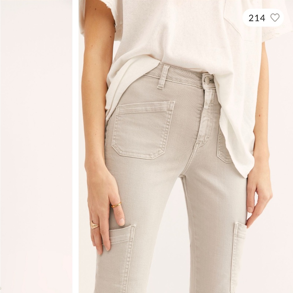 Closed Beige Denim Cargo Skinnies - Picture 2 of 8